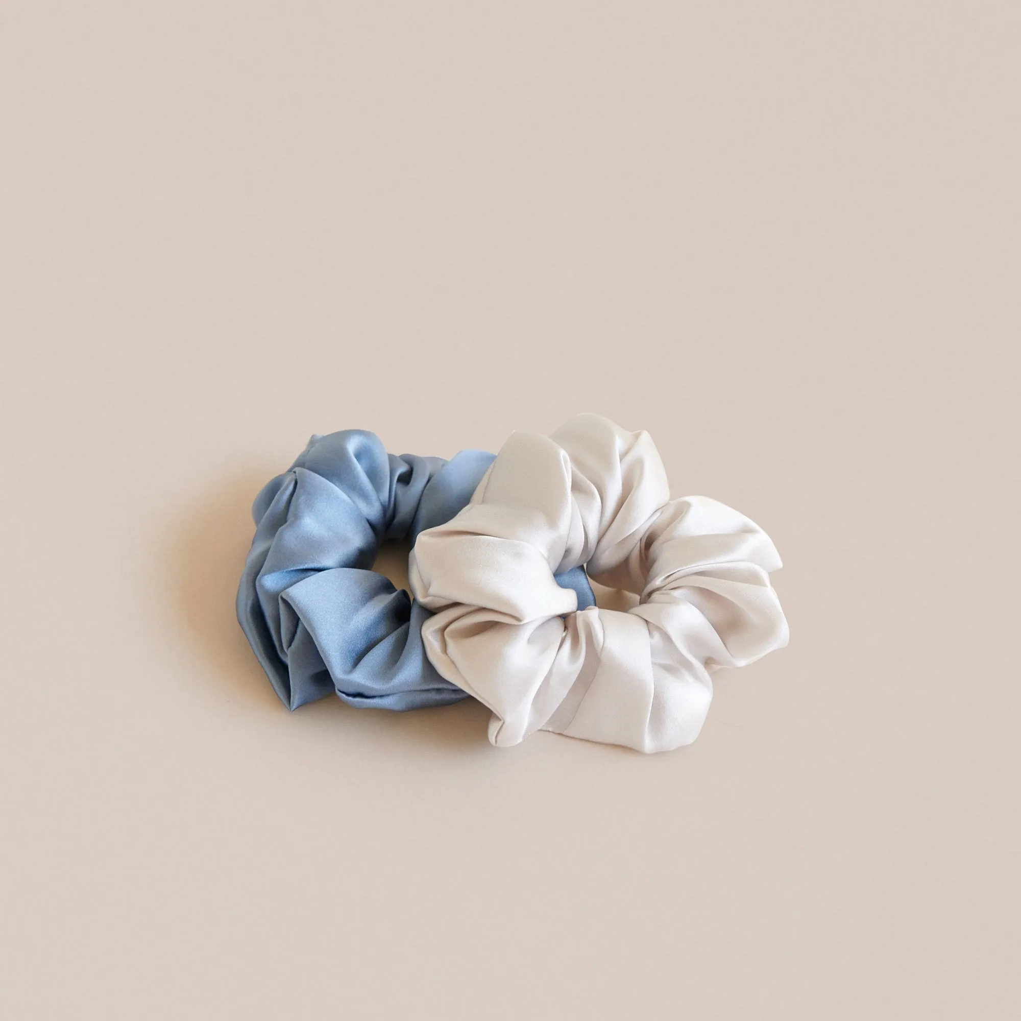 Recycled Silk Scrunchie Duo