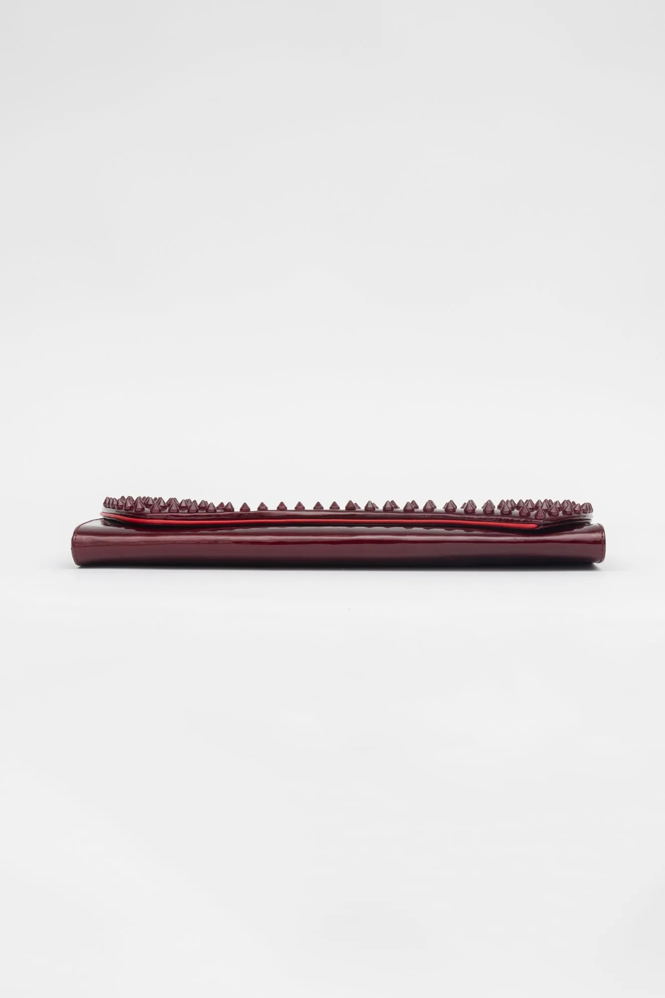 Red Patent Studded Clutch