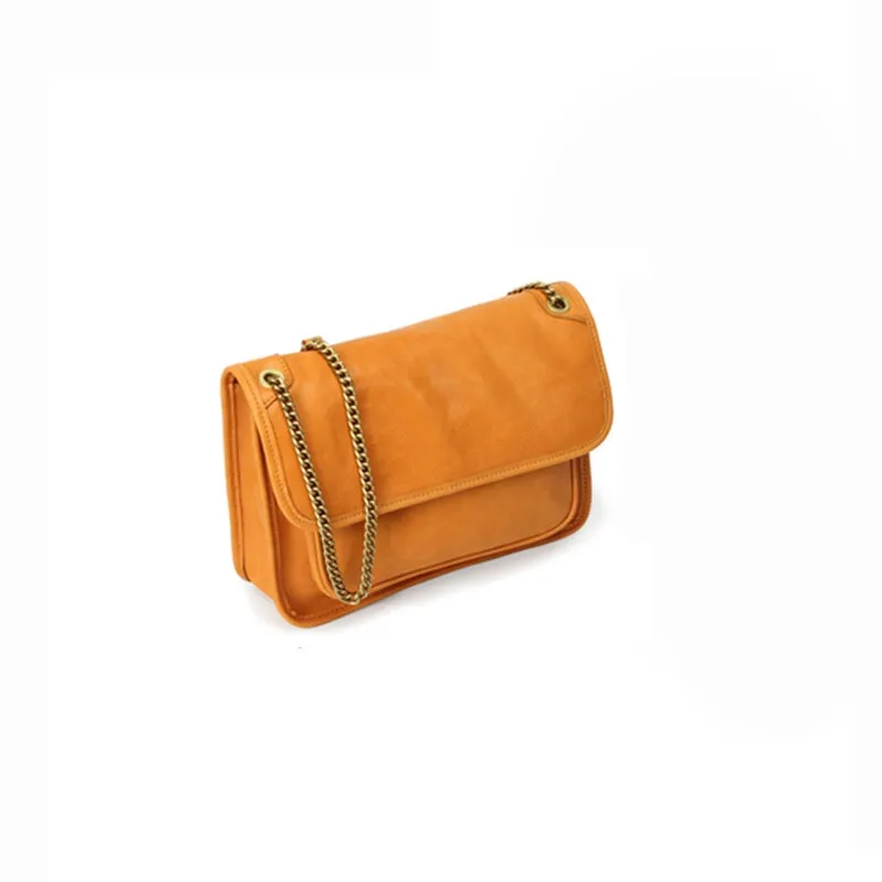 Retro Vegetable Tanned Cowhide Leather Women' Corssbody Bag|Shourder Bag