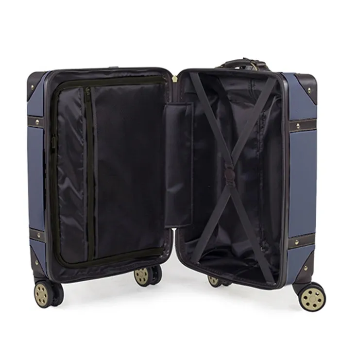 Rock Vintage Spinner Large Suitcase 78cm - Navy