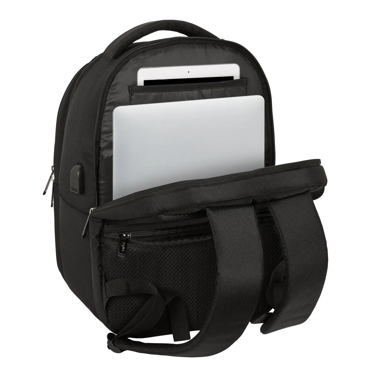 Rucksack for Laptop and Tablet with USB Output Safta Business Black (31 x 45 x 23 cm)