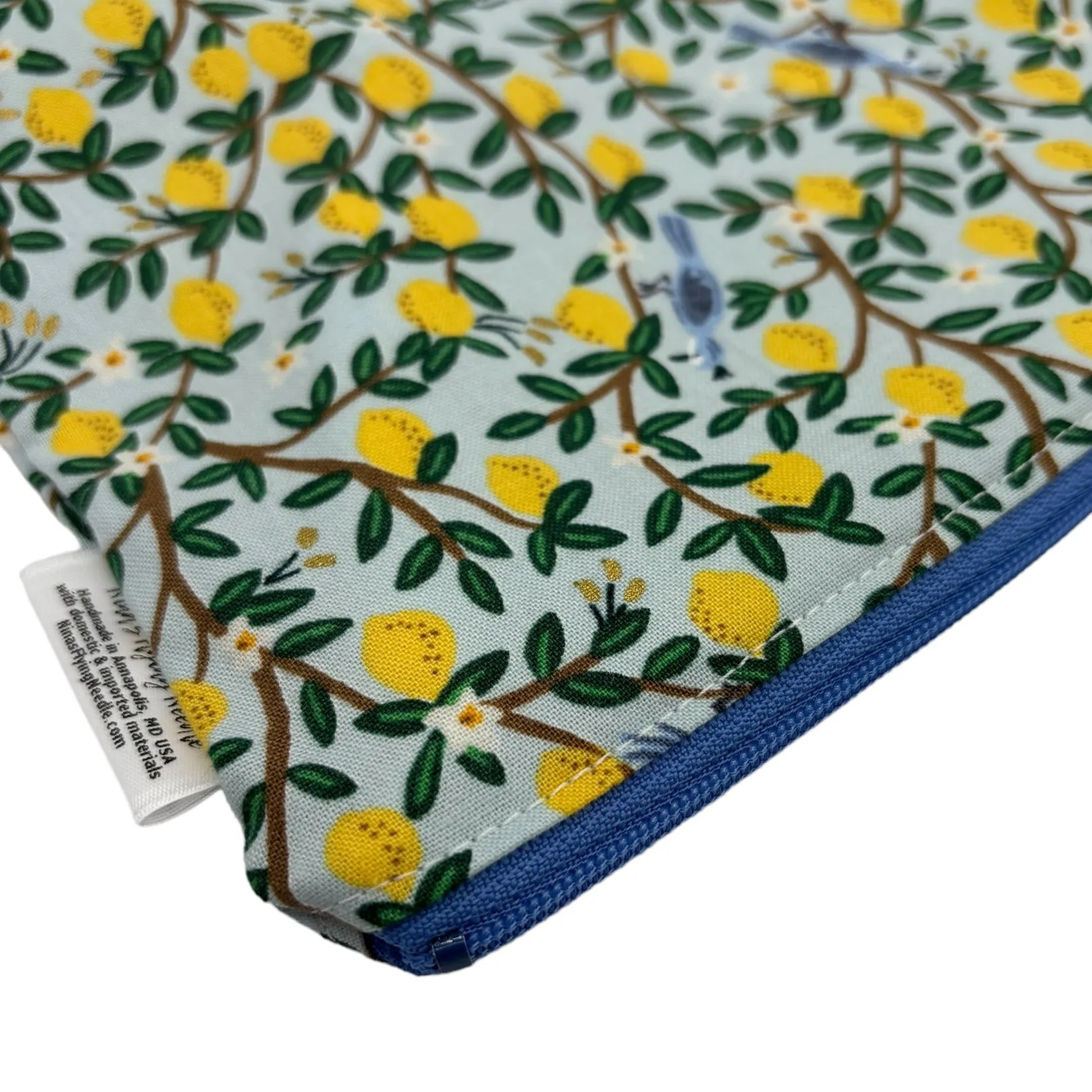 Sandwich Sized Reusable Zippered Bag Lemon Tree