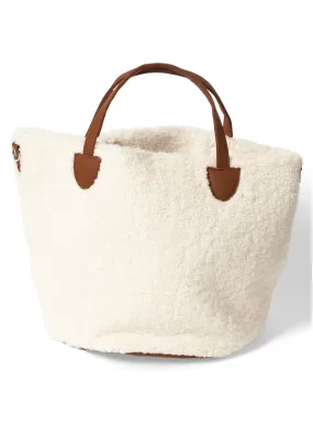 Sherpa Faux-Leather Bag - Cream Multi