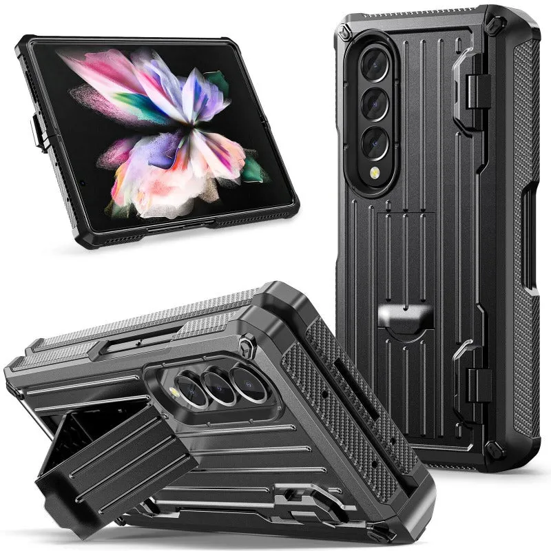 Shockproof Hard Armor Phone Case WIth Pen Slot Kickstand For Samsung Galaxy Z Fold 3 4