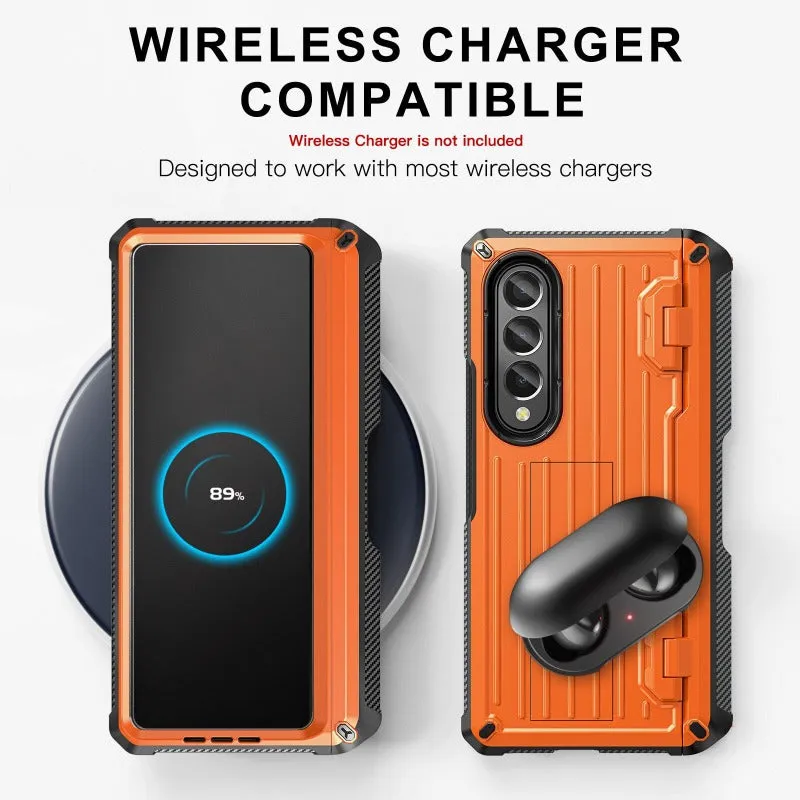 Shockproof Hard Armor Phone Case WIth Pen Slot Kickstand For Samsung Galaxy Z Fold 3 4