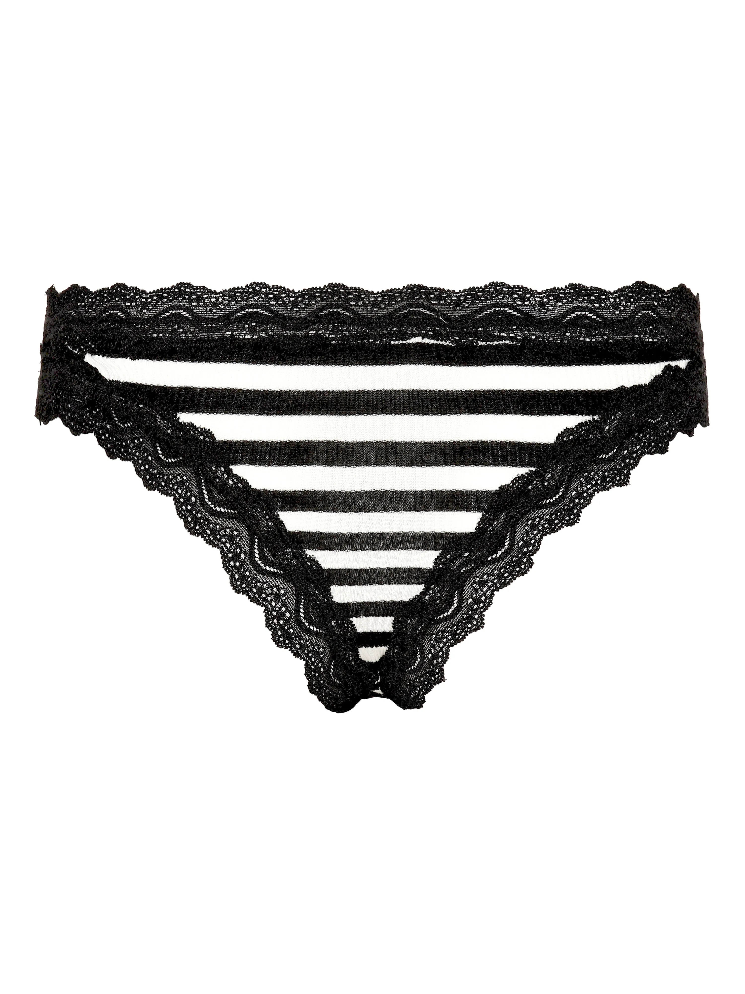 Silky Tanga | Silk 2-pack - Black/Off-White