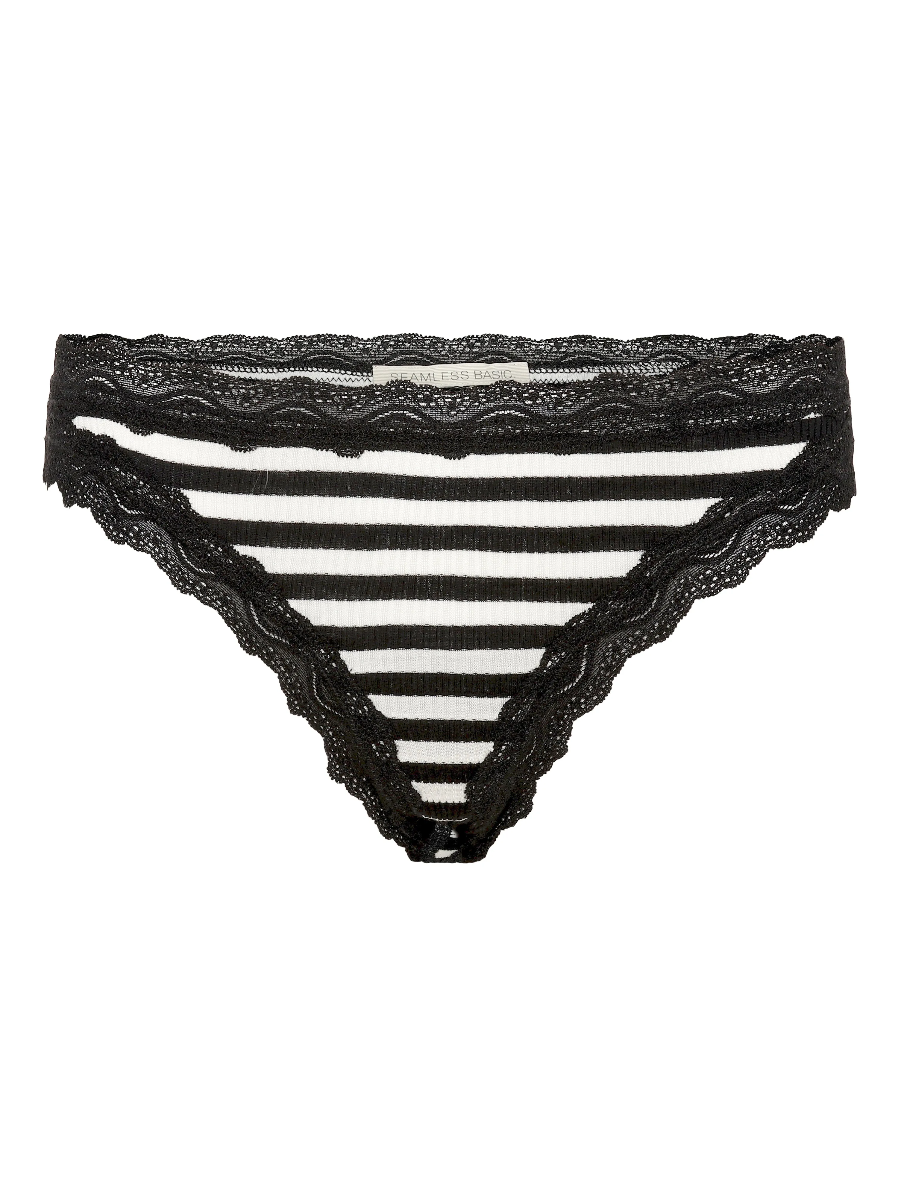 Silky Tanga | Silk 2-pack - Black/Off-White