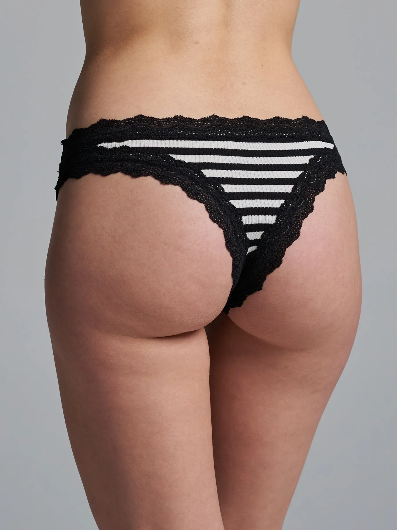 Silky Tanga | Silk 2-pack - Black/Off-White