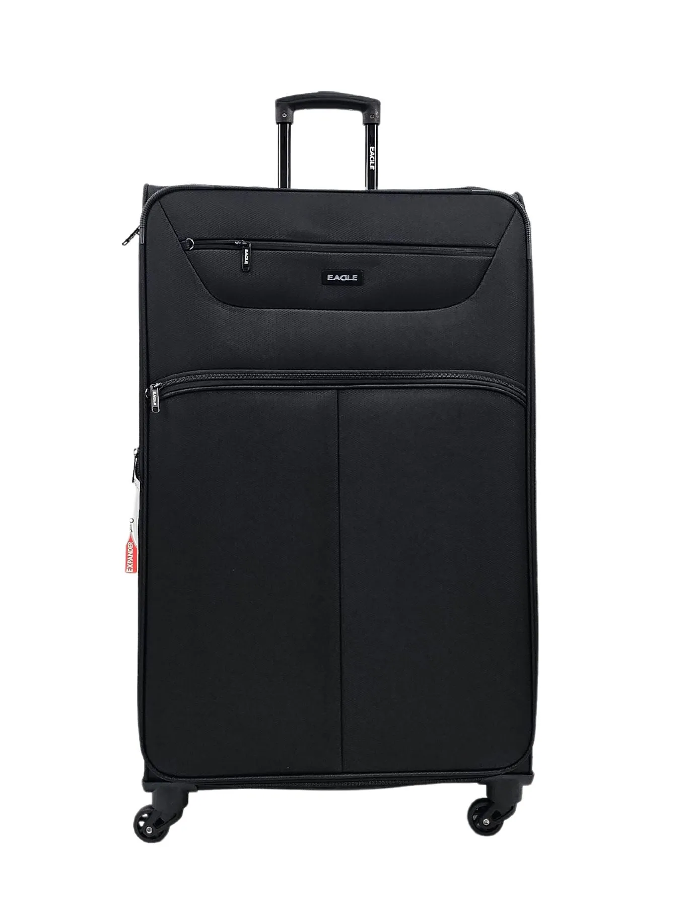 Soft Case Suitcase 4 Wheels Cabin Check In Hand Luggage Trolley Pin Combination Zipped Compartments