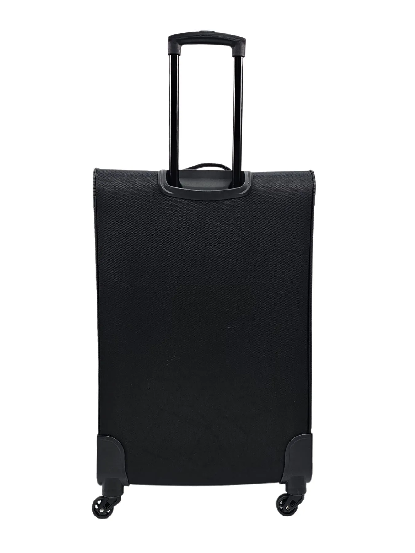 Soft Case Suitcase 4 Wheels Cabin Check In Hand Luggage Trolley Pin Combination Zipped Compartments