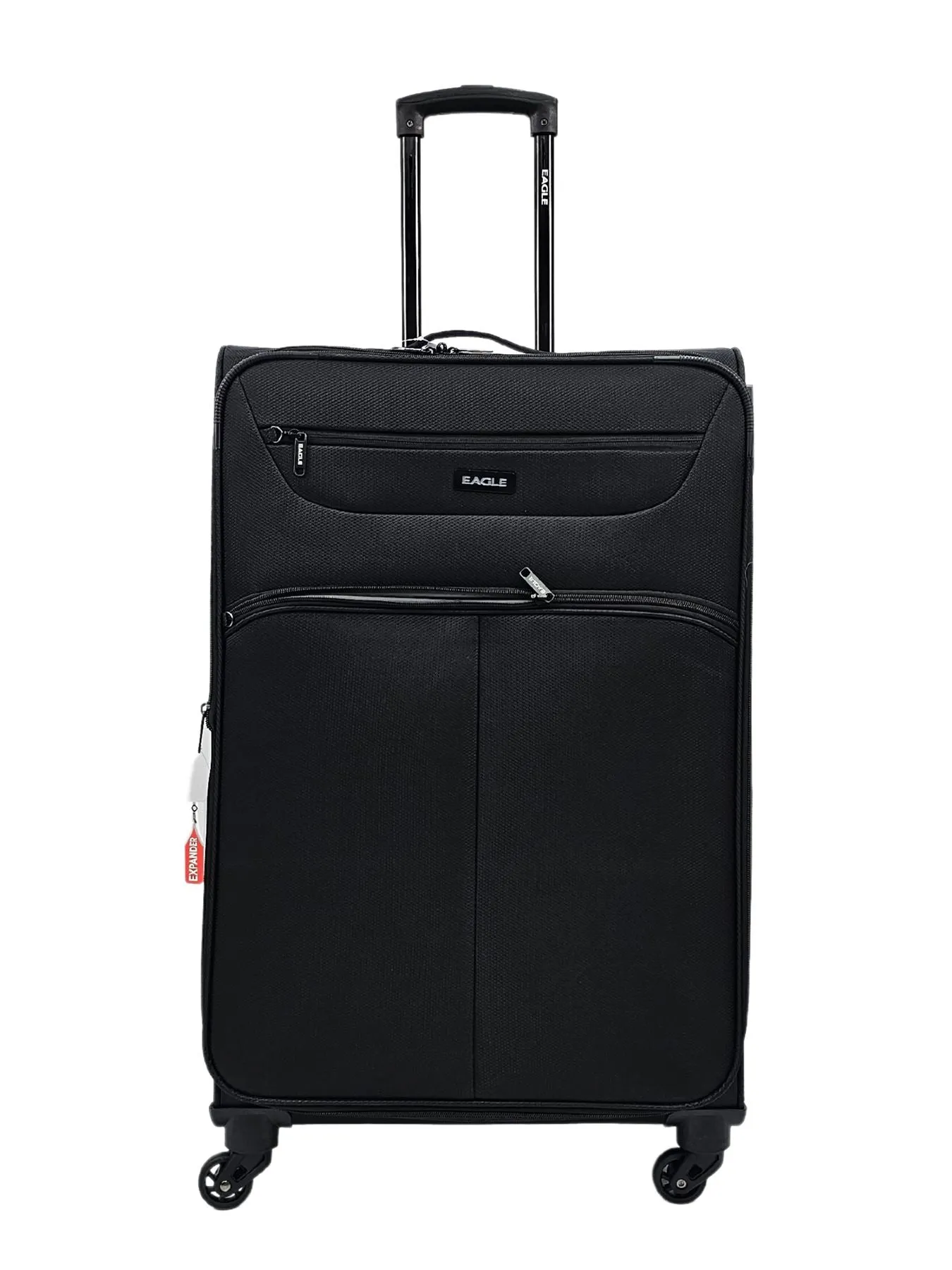 Soft Case Suitcase 4 Wheels Cabin Check In Hand Luggage Trolley Pin Combination Zipped Compartments