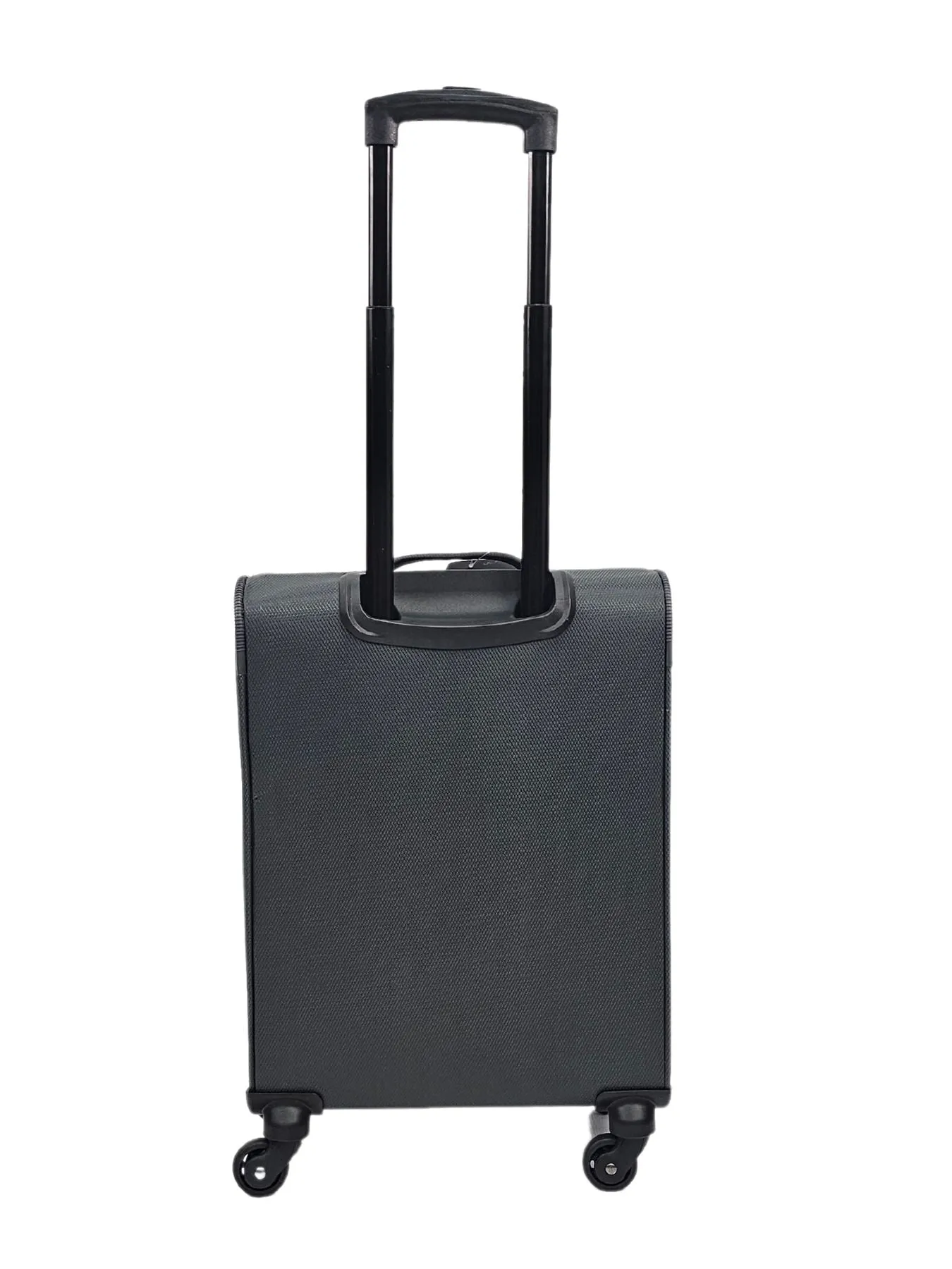 Soft Case Suitcase 4 Wheels Cabin Check In Hand Luggage Trolley Pin Combination Zipped Compartments