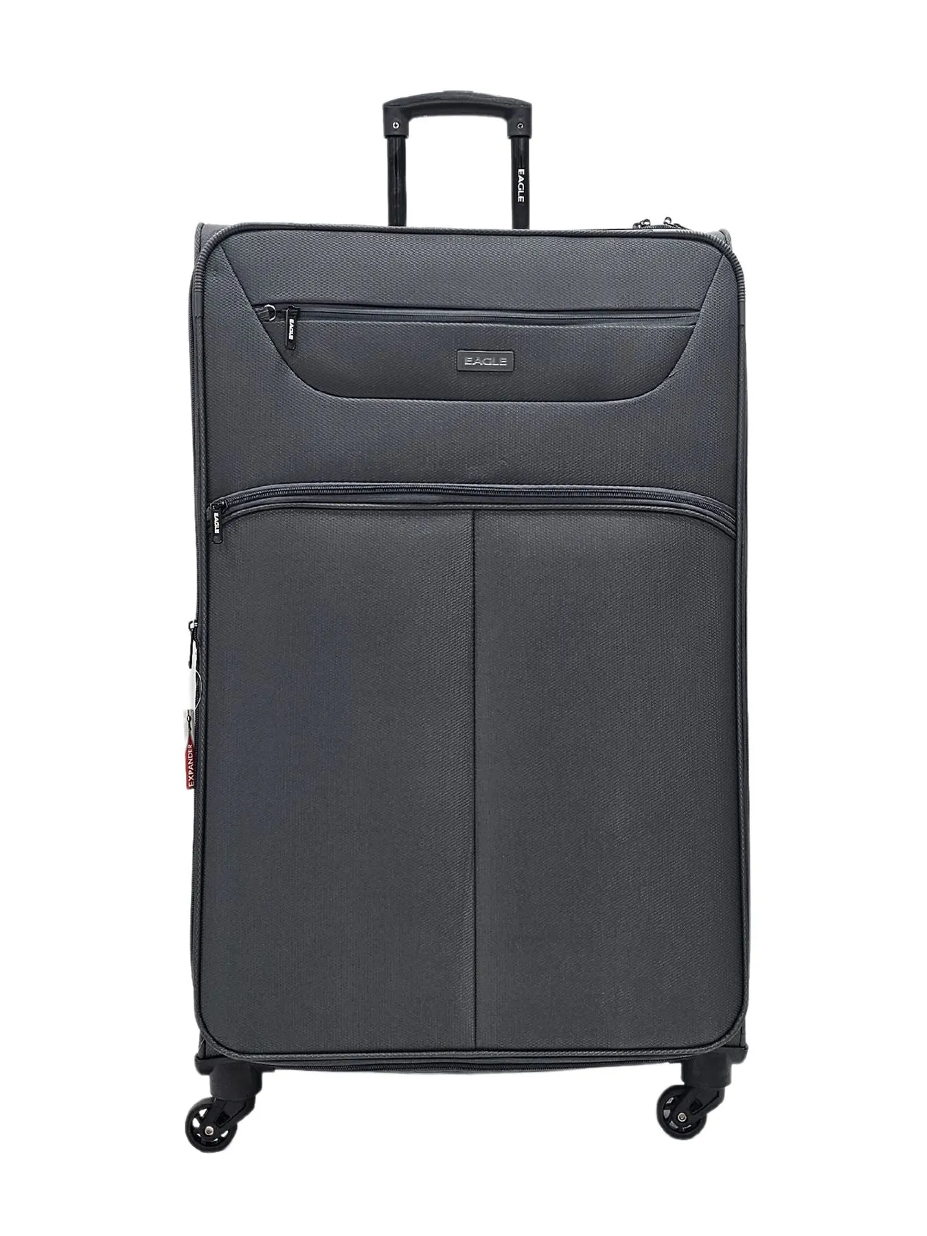 Soft Case Suitcase 4 Wheels Cabin Check In Hand Luggage Trolley Pin Combination Zipped Compartments