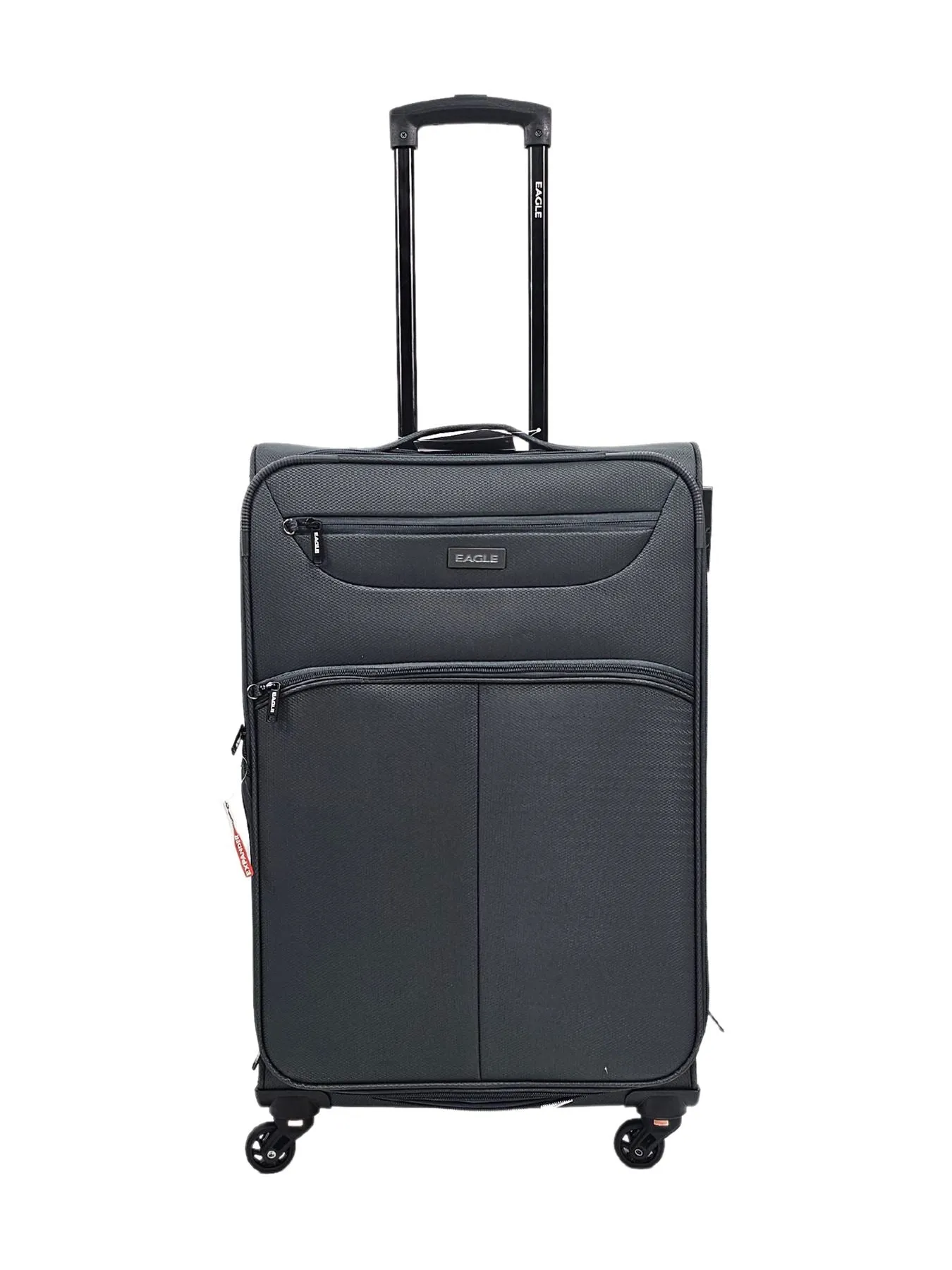 Soft Case Suitcase 4 Wheels Cabin Check In Hand Luggage Trolley Pin Combination Zipped Compartments