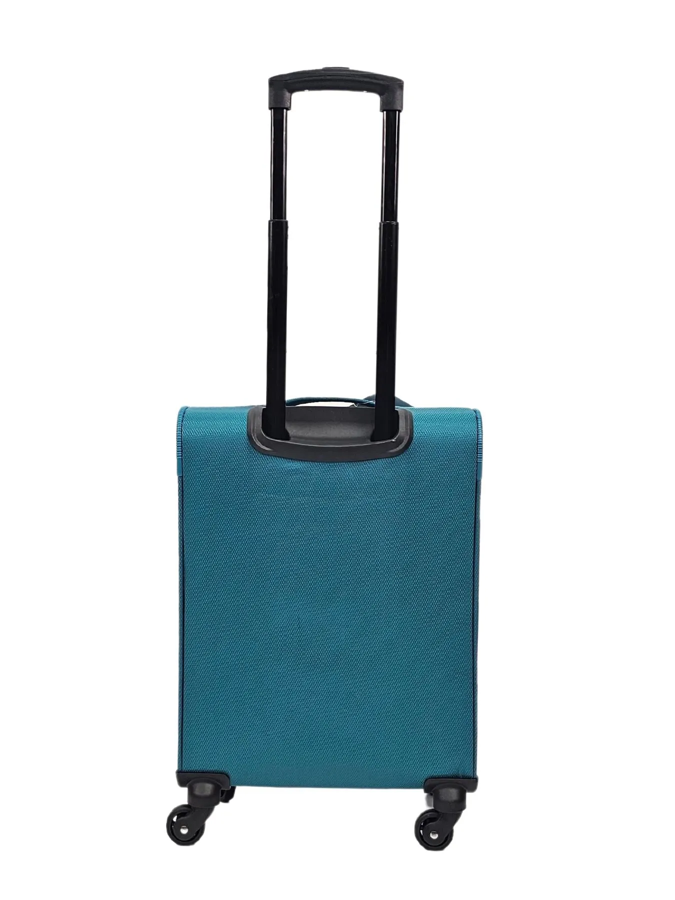 Soft Case Suitcase 4 Wheels Cabin Check In Hand Luggage Trolley Pin Combination Zipped Compartments