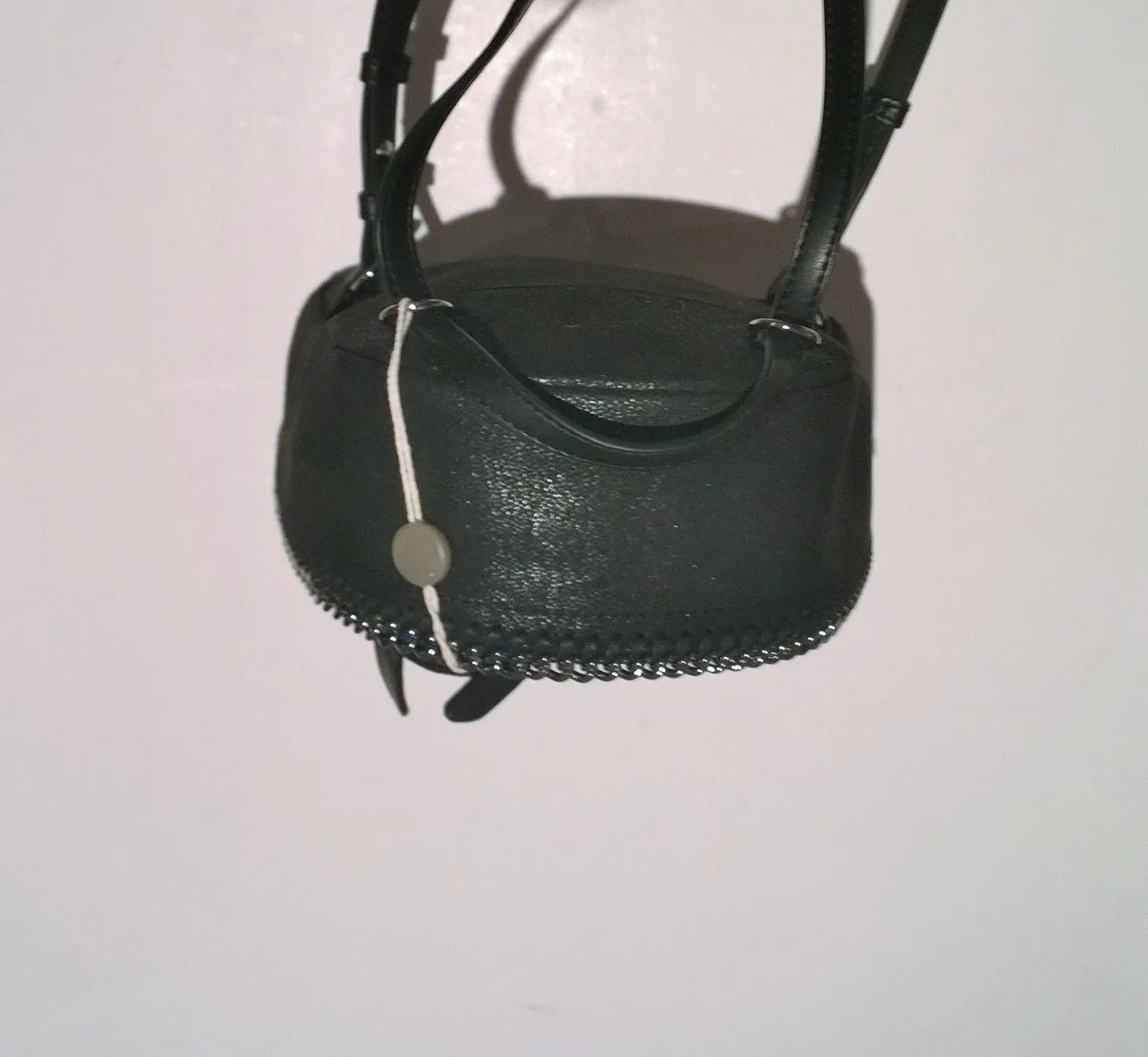 Stella McCartney Falabella Black Silver Chain Backpack Bag