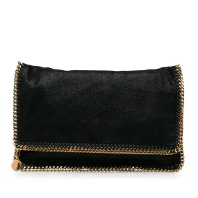 Stella McCartney Falabella Shaggy Deer Black Clutch Bag