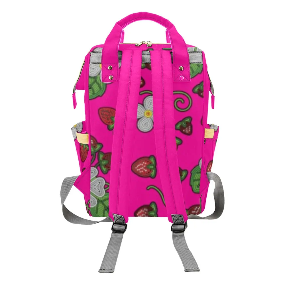 Strawberry Dreams Blush Multi-Function Diaper Backpack/Diaper Bag