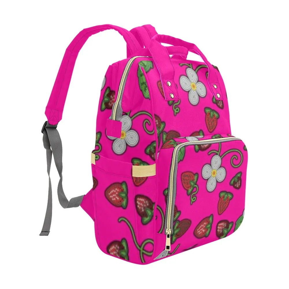 Strawberry Dreams Blush Multi-Function Diaper Backpack/Diaper Bag