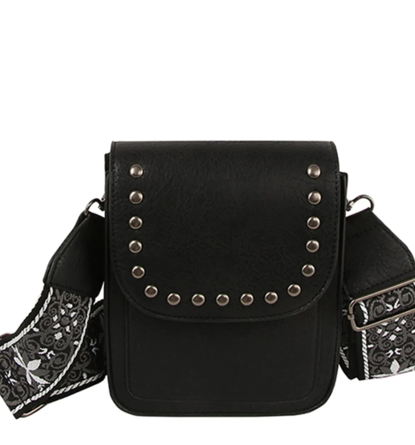 studded cross  body