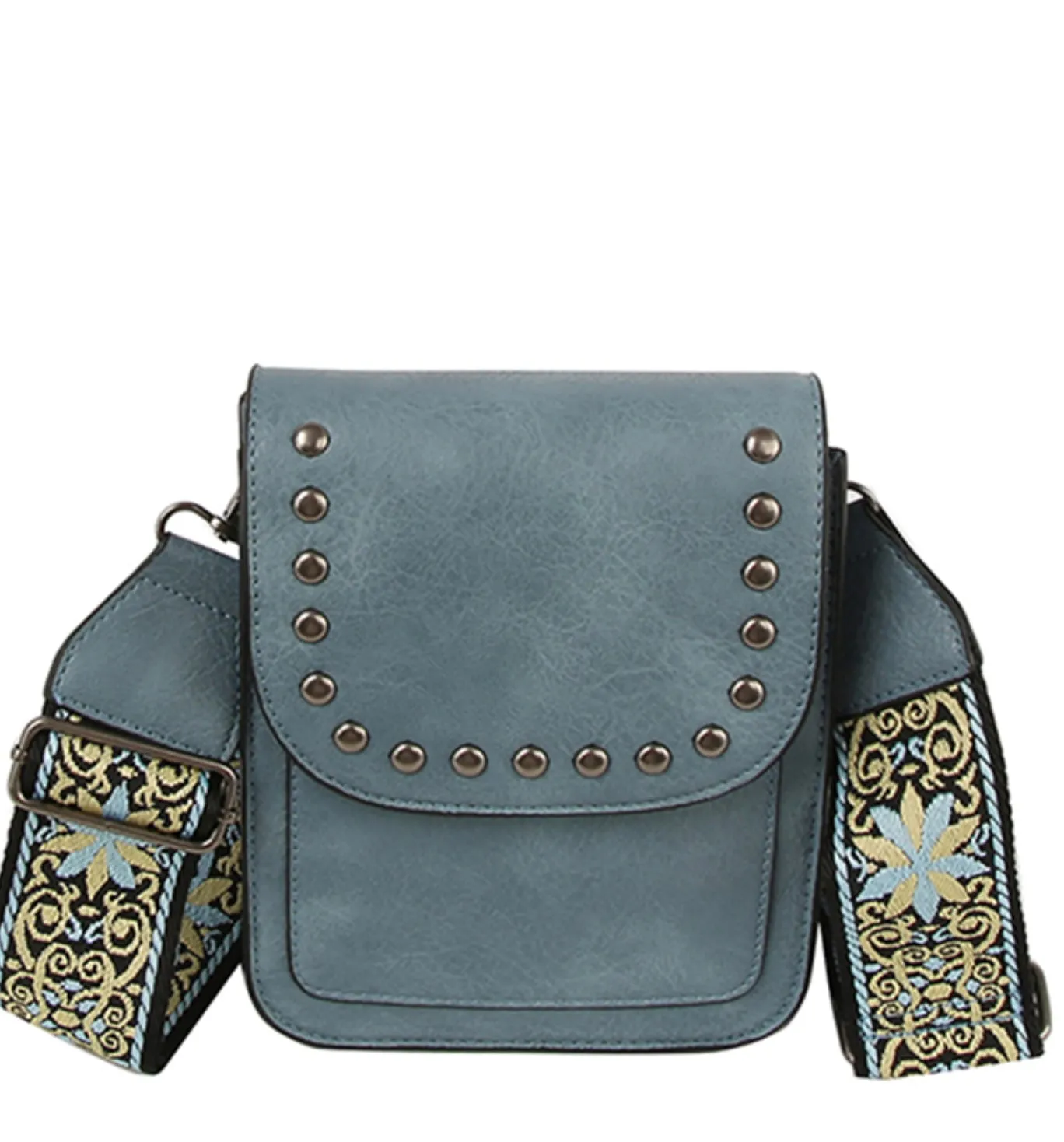 studded cross  body