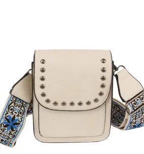 studded cross  body