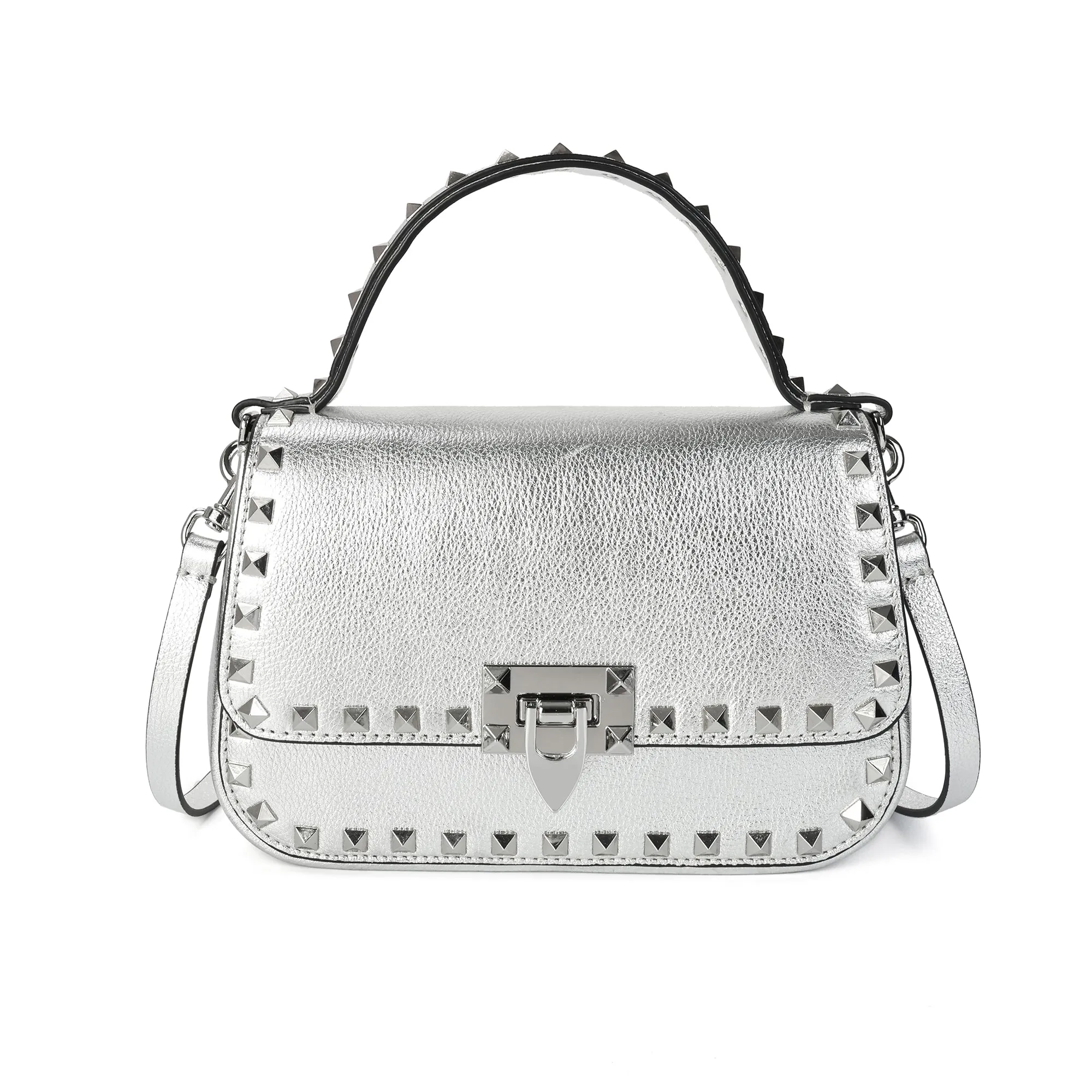 Studded Leather Crossbody Bag/Belt Bag/Shoulder Bag