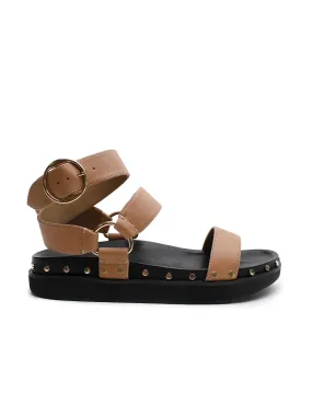 Studded Sandal | Nude