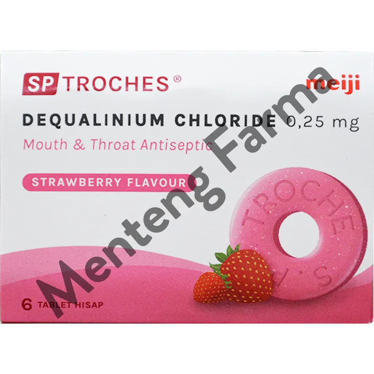 Tablet Hisap SP Troches Meiji (rasa strawberry) - Atasi Gangguan Mulut dan Sakit Tenggorokan