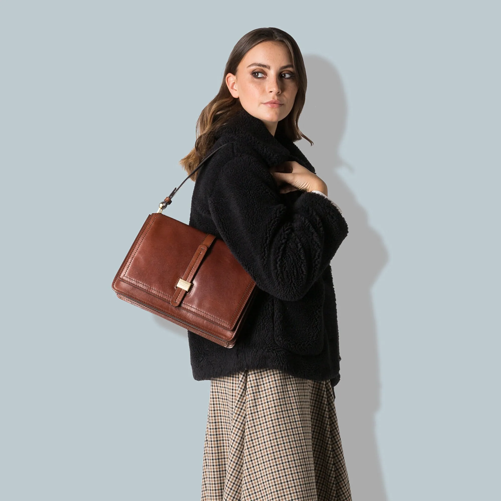 The Bridge - Beatrice Shoulder Bag in Brown