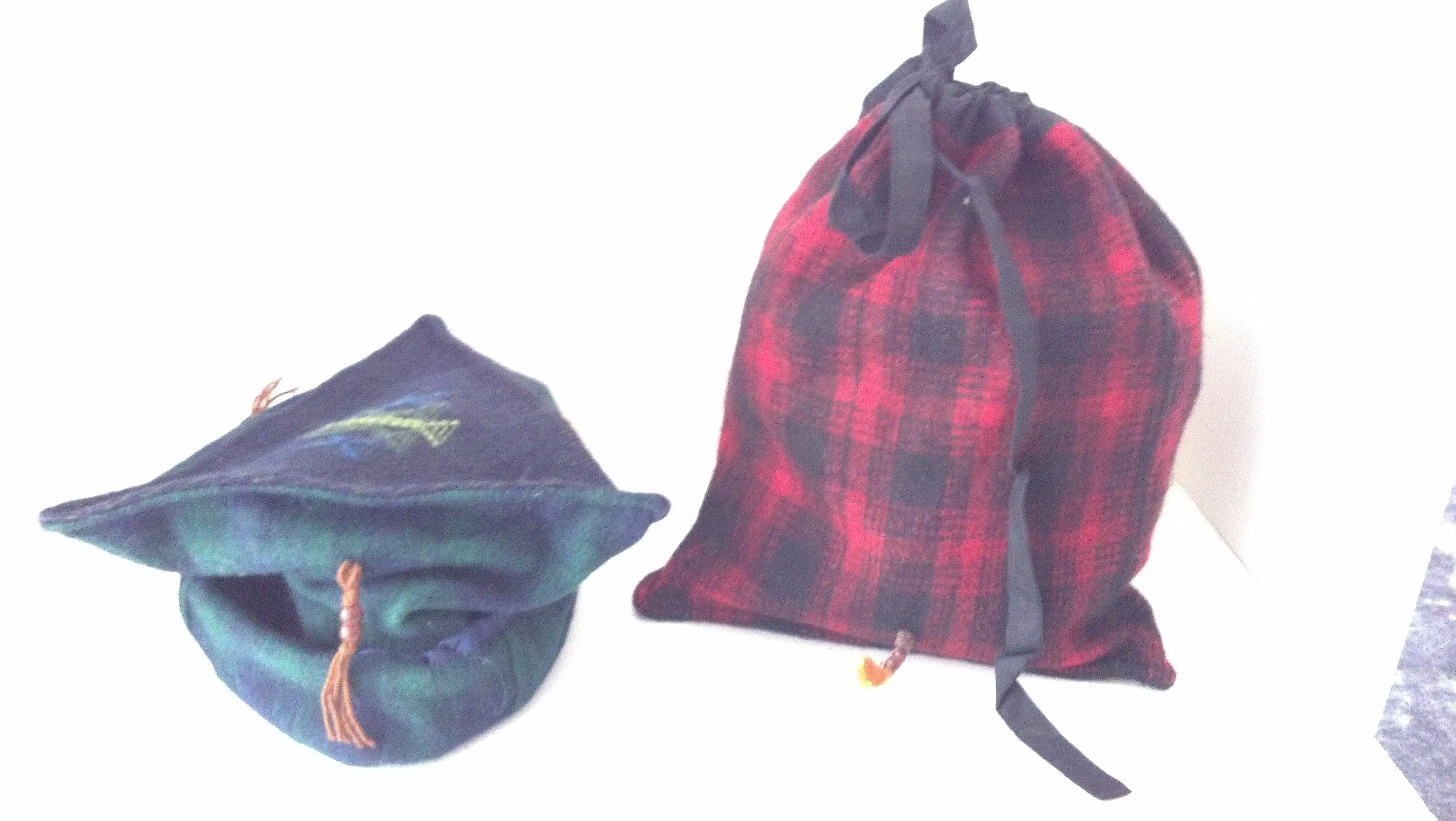 Tibetan Wool Hat, Blue Plaid