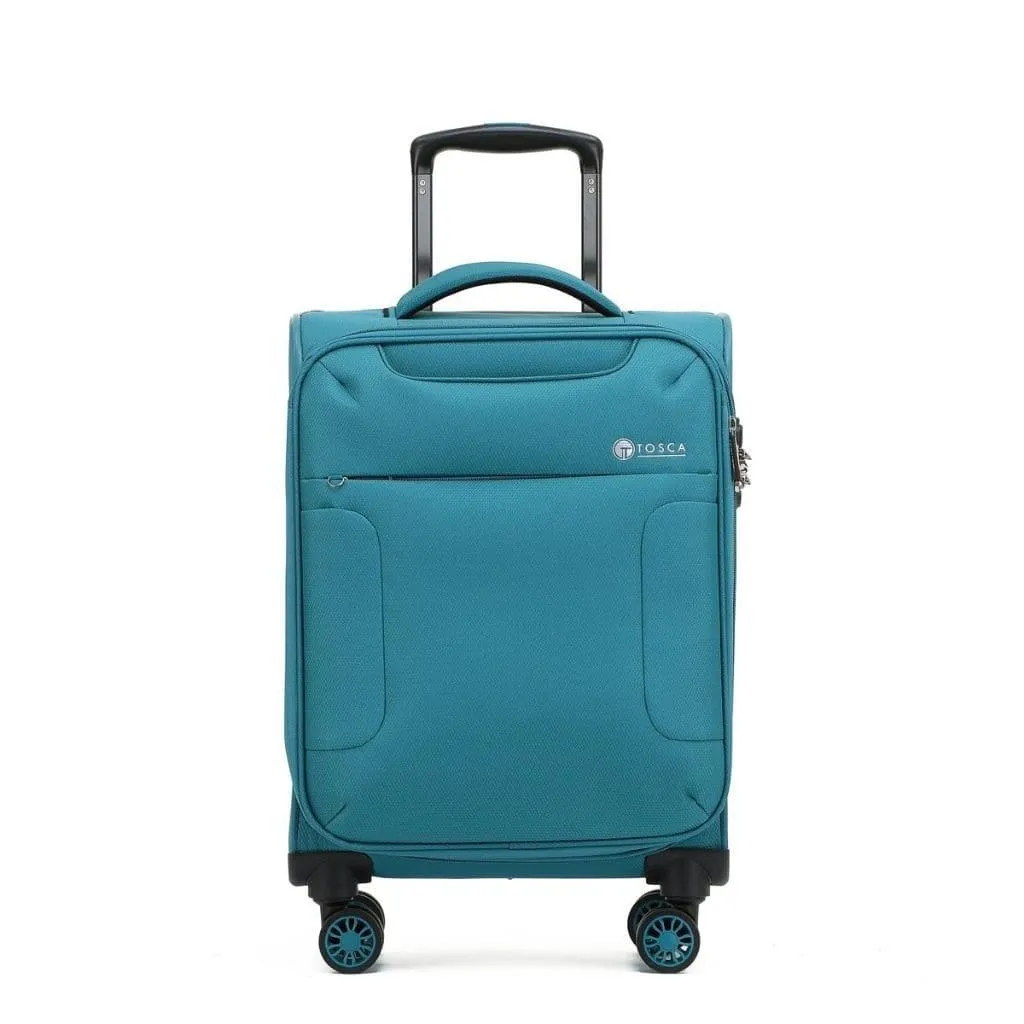 Tosca So Lite 3 Piece Softsided SuperLight Luggage Set - Teal