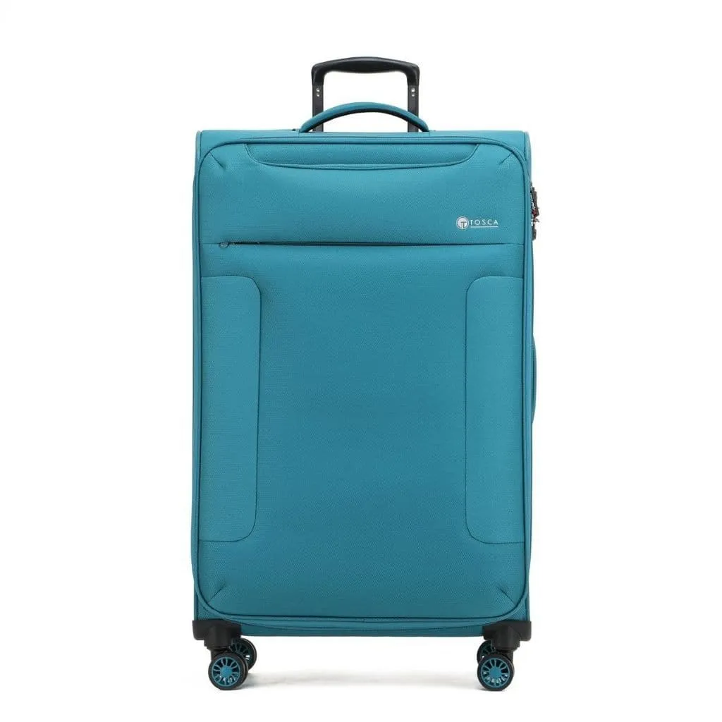 Tosca So Lite 3 Piece Softsided SuperLight Luggage Set - Teal