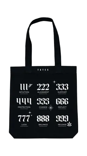 Tote bag mit "Angel numbers" Motiv