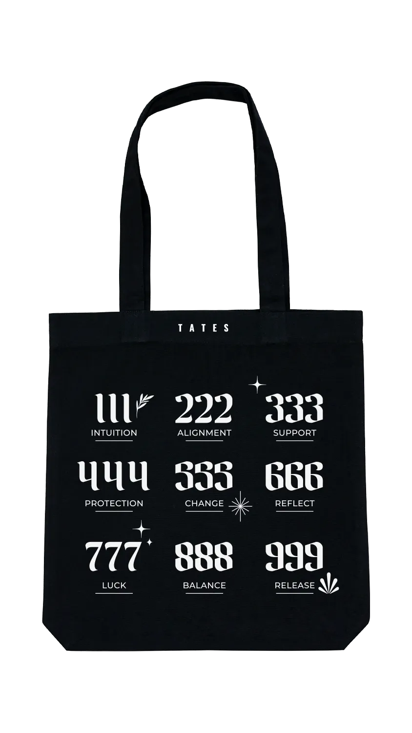 Tote bag mit "Angel numbers" Motiv