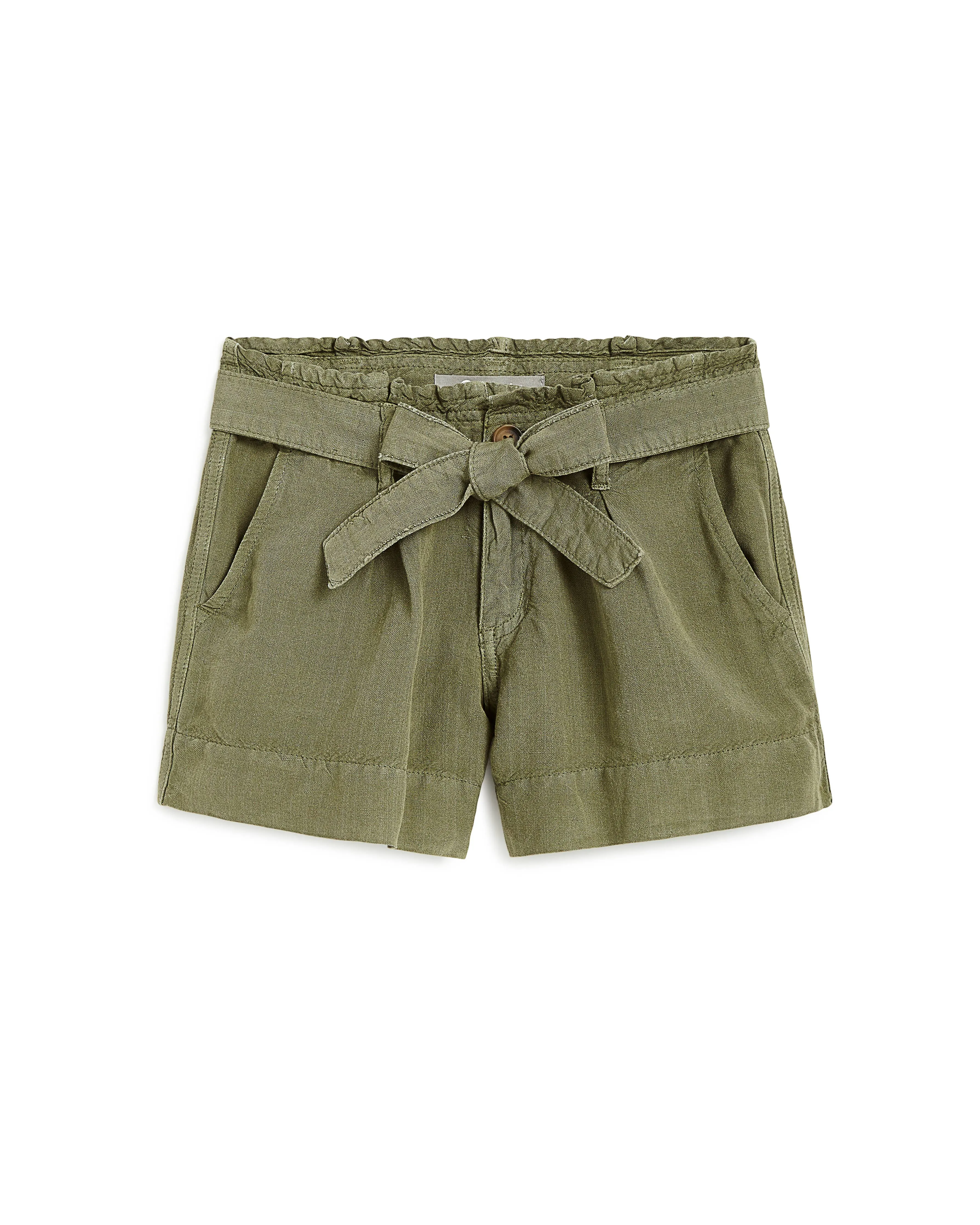 TRA Olive Paper Bag Shorts