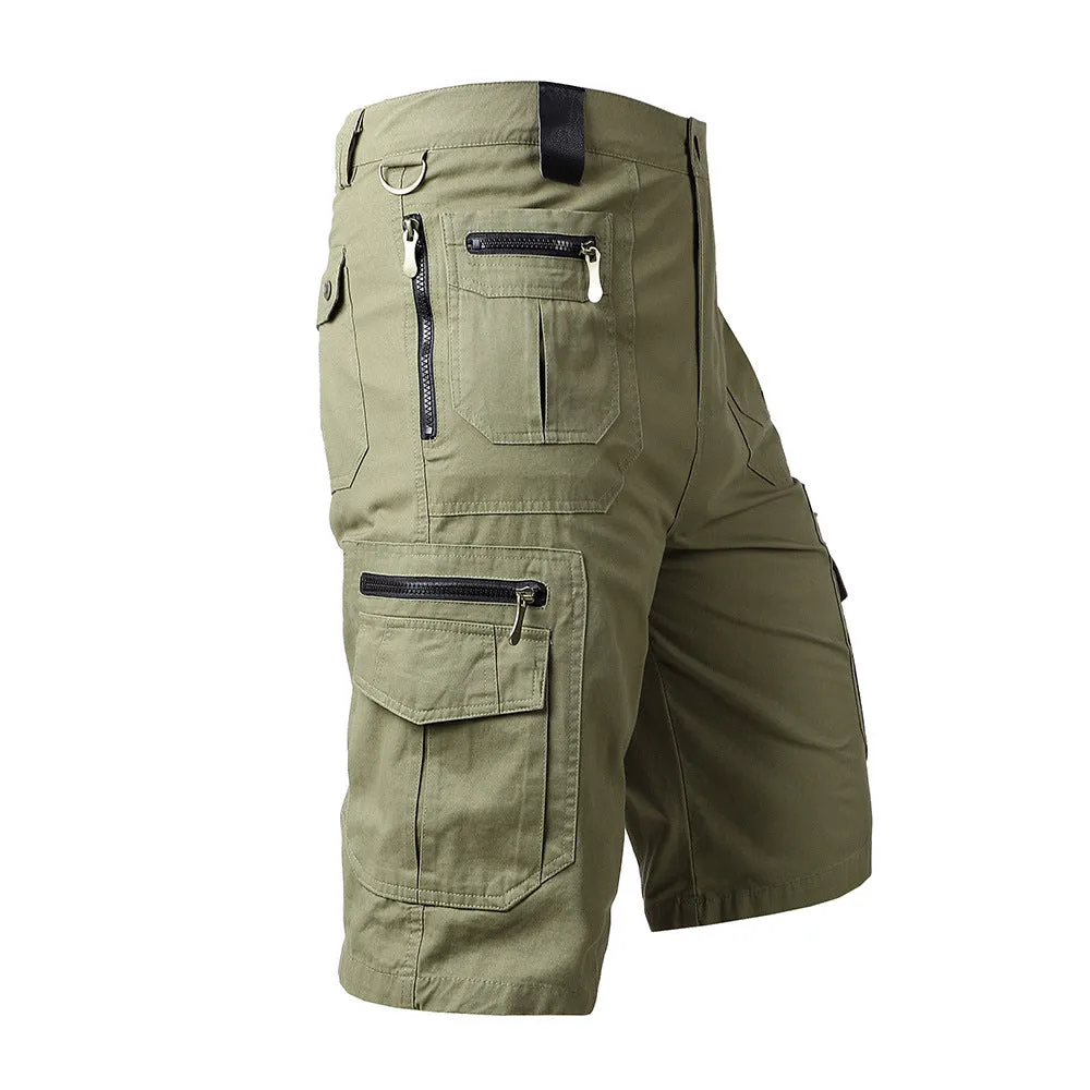 TRENDY CASUAL PANTS WITH MULTIPLE POCKETS, PURE COTTON WORKWEAR SHORTS