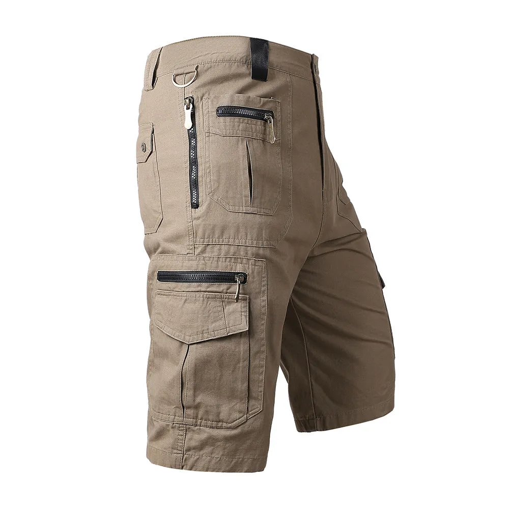 TRENDY CASUAL PANTS WITH MULTIPLE POCKETS, PURE COTTON WORKWEAR SHORTS