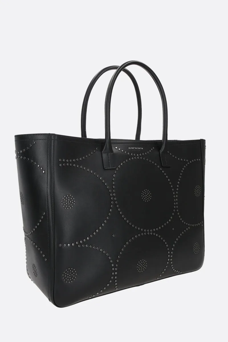 Tresor large smooth leather tote bag