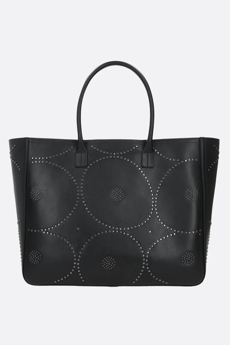 Tresor large smooth leather tote bag