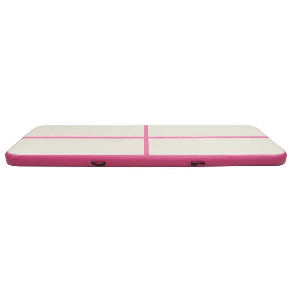 vidaXL Inflatable Gymnastics Mat with Pump 500x100x20 cm PVC Pink