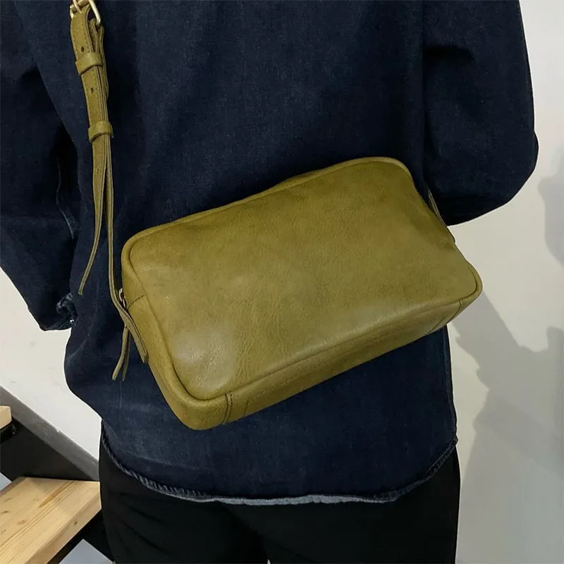 Vintage Deaign Vegetable Tanned Leather Shoulder Bag Women's Crossbody Bag