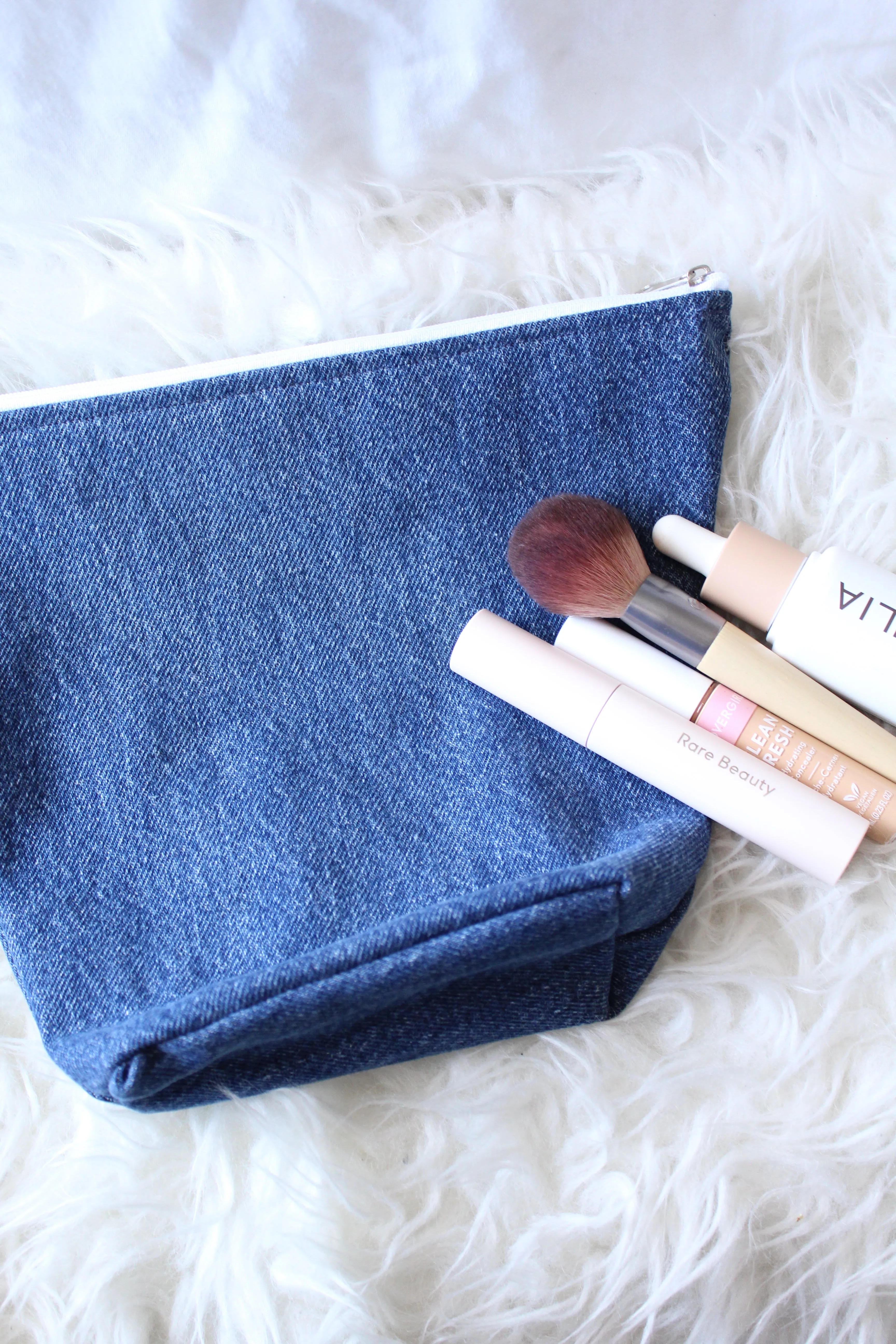 Vintage Denim Make Up Bag