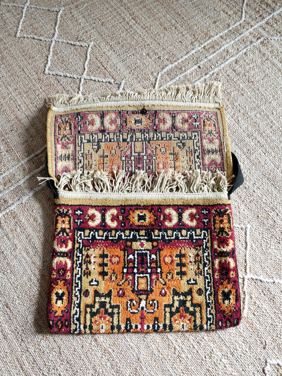 Vintage Fringe Southwestern Carpet Bag