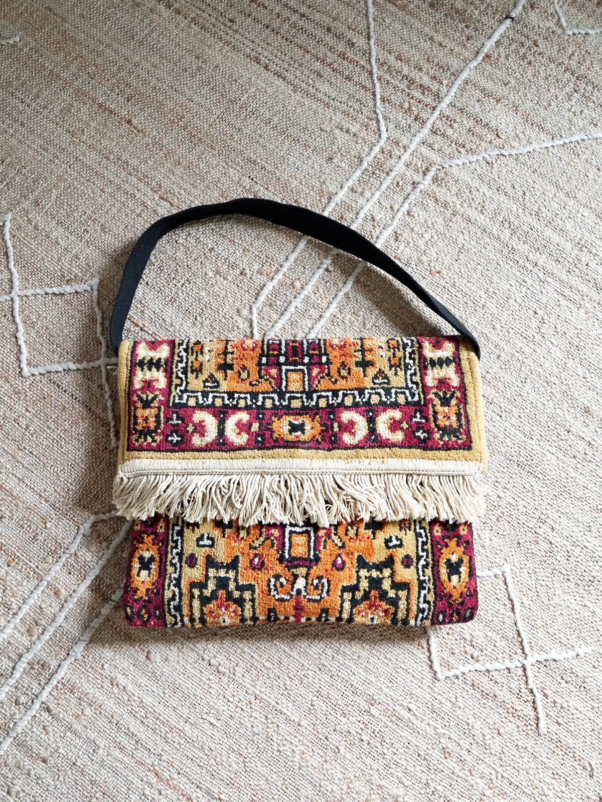 Vintage Fringe Southwestern Carpet Bag