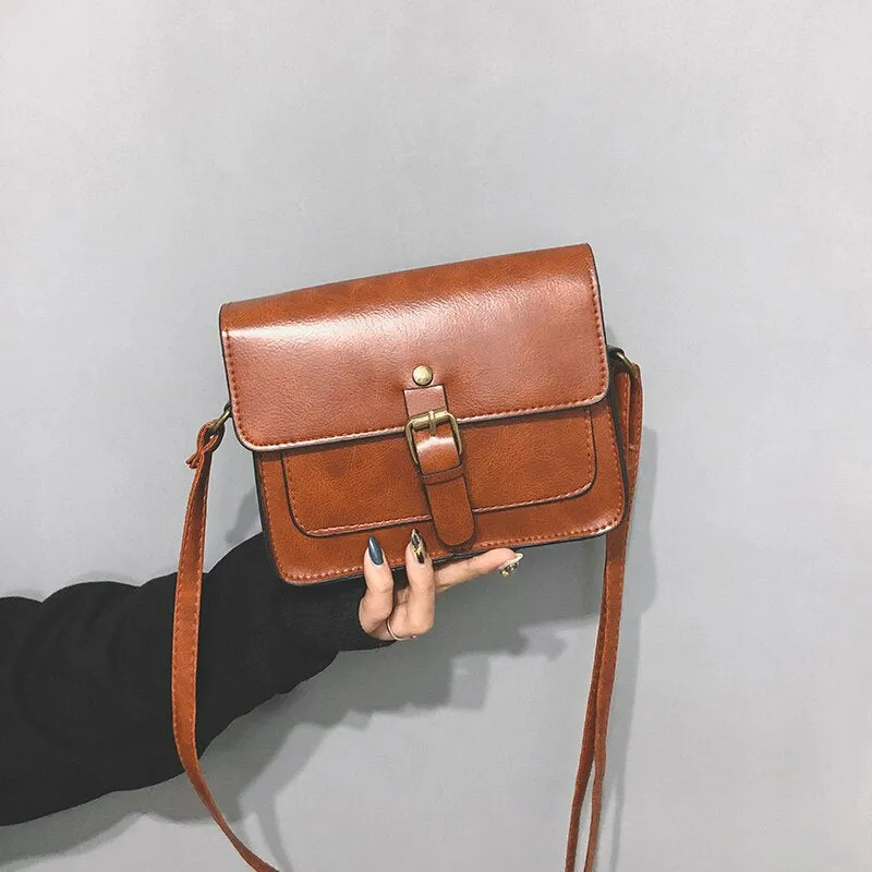 Vintage Women Flap Fashion Casual Leather Shoulder Bags Lady Crossbody Messenger Bag