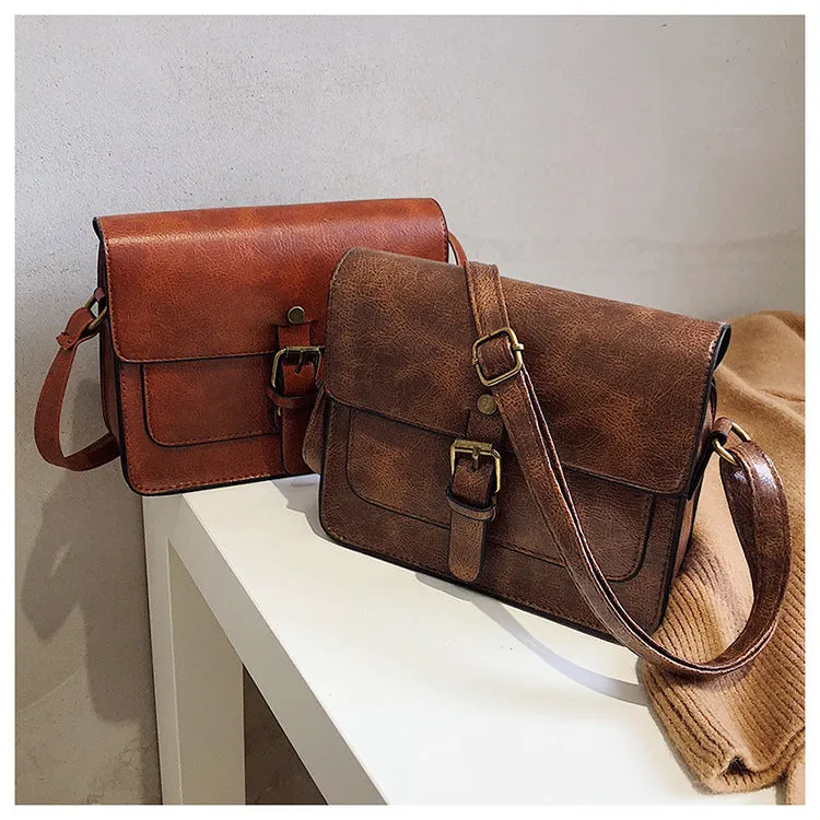 Vintage Women Flap Fashion Casual Leather Shoulder Bags Lady Crossbody Messenger Bag