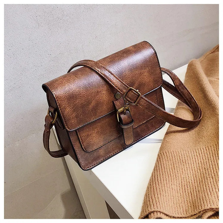 Vintage Women Flap Fashion Casual Leather Shoulder Bags Lady Crossbody Messenger Bag