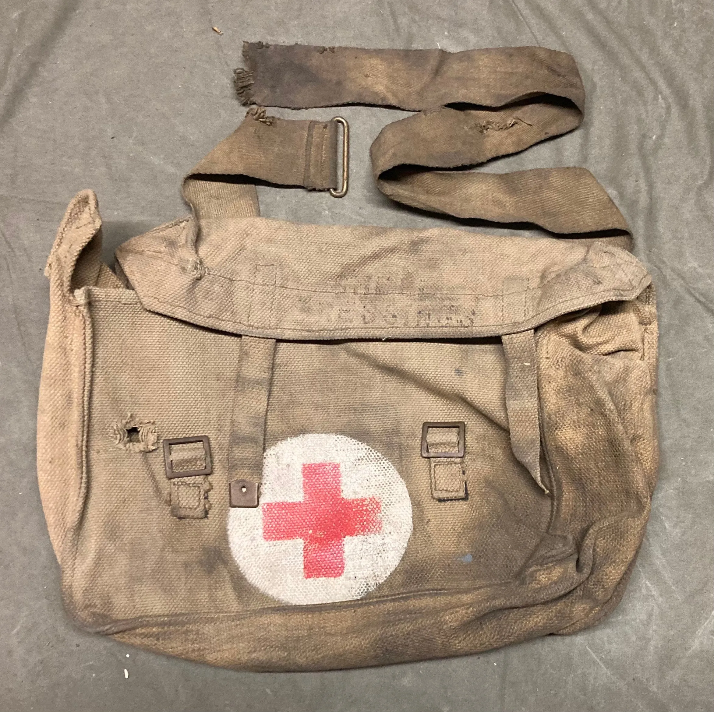 Vintage WWII British Shell Dressing Bag