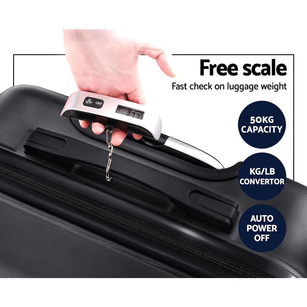 WanderWave 20" Luggage Travel Suitcase Set Trolley Hard Case Strap Lightweight